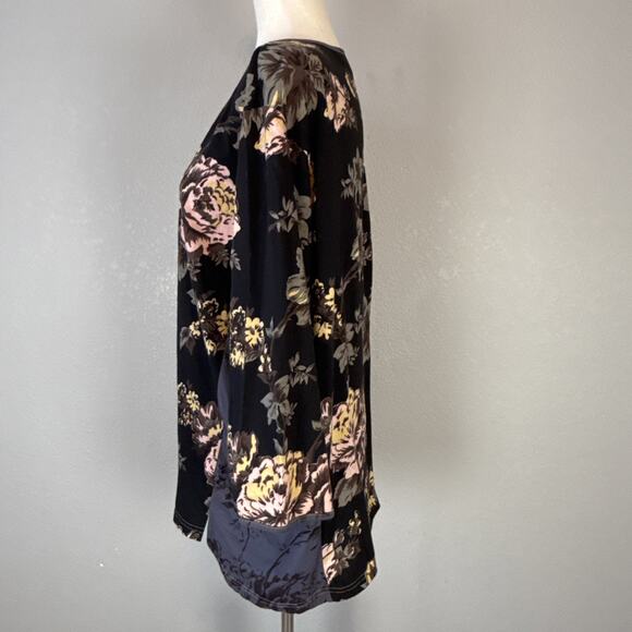 Little Journeys Chicago Womens Luna Top Shirt Size M Boho Floral Jersey Cotton - Picture 5 of 9